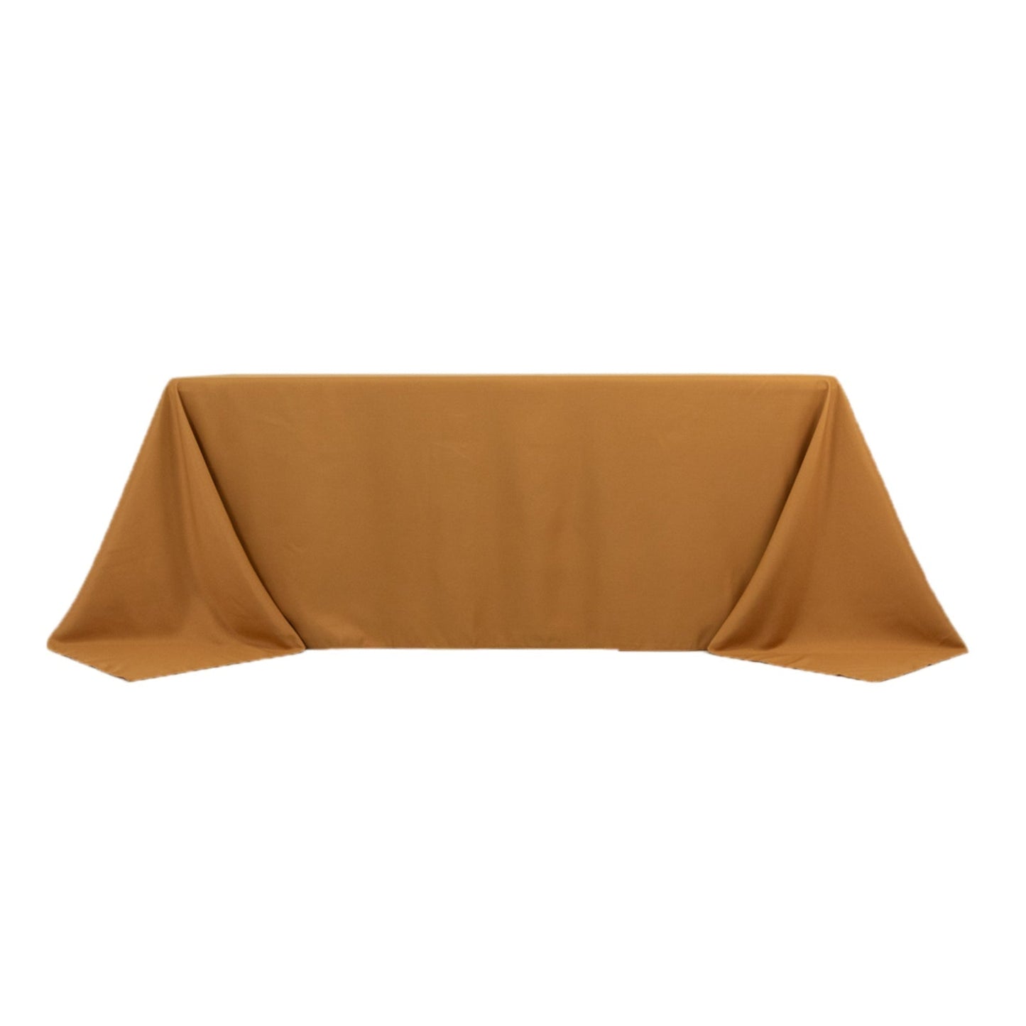 Premium Polyester 90"x132" Rectangle Tablecloth Gold - Seamless 220GSM Stain-Resistant Design for Luxurious Events