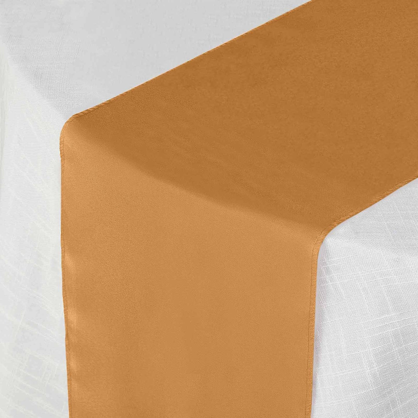Polyester 12"x108" Table Runner Gold - Durable & Wrinkle-Resistant Table Decor for All Occasions