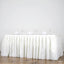 Polyester 21ft Table Skirt Ivory - Classic Pleated Design