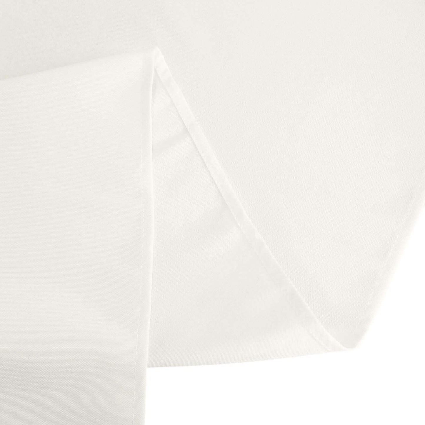 Premium Polyester 90"x90" Table Overlay Square Tablecloth Ivory 220GSM Wrinkle-Resistant Table Cover