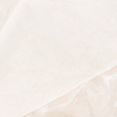 65"x5 Yards Ivory Crushed Velvet Fabric Bolt, DIY Craft Fabric Roll