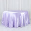 Satin 120" Round Tablecloth Lavender Lilac - Stylish Seamless Table Cover