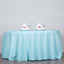 Polyester 120" Round Tablecloth Light Blue - Seamless Wrinkle-Resistant Table Cover