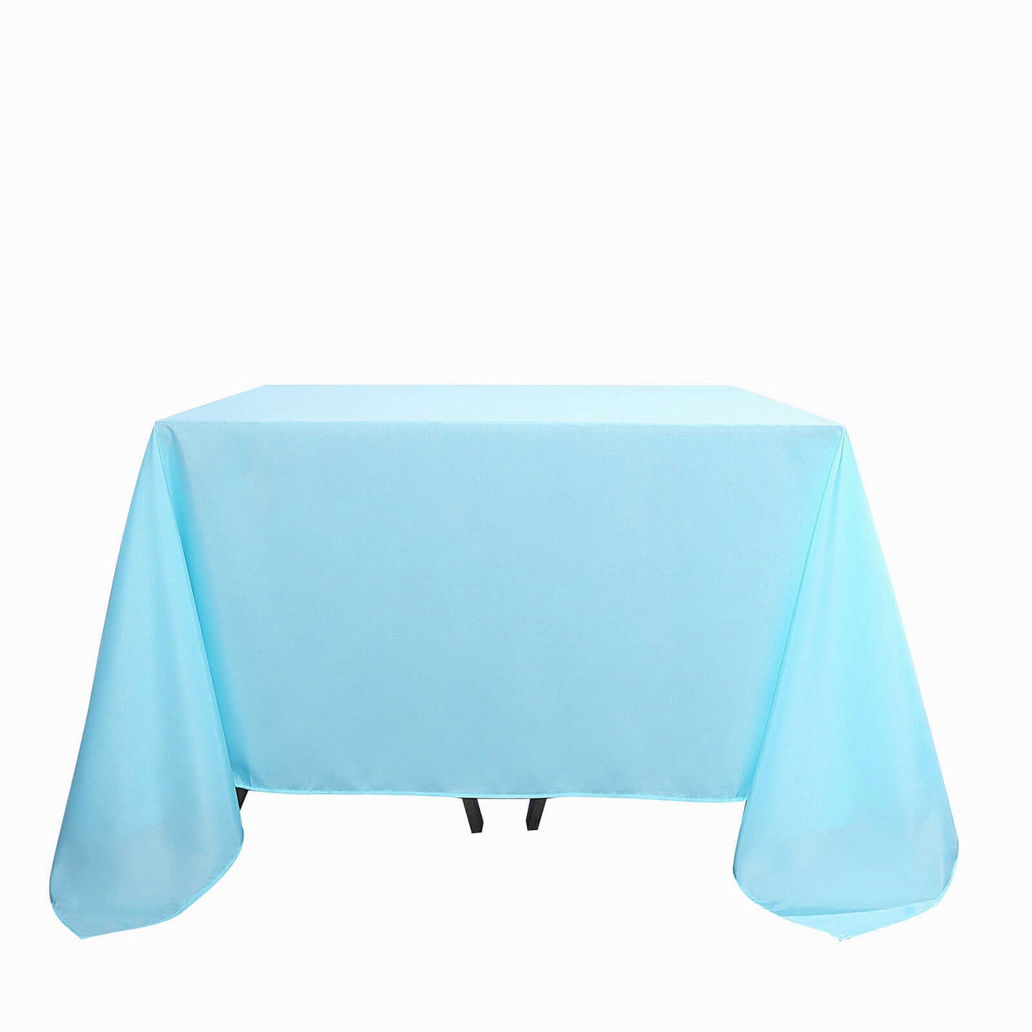 Polyester Square 90"x90" Tablecloth Light Blue - Wrinkle-Resistant & Durable Table Cover