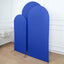 Set of 3 Matte Royal Blue Spandex Fitted Chiara Backdrop Stand Cover For Round Top Wedding Arch - 5ft, 6ft, 7ft