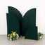 Set of 4 Matte Hunter Emerald Green Spandex Half Moon Chiara Backdrop Stand Covers, Custom Fitted Wedding Arch Covers - 2.5ft,5ft,6ft,7ft