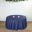 Polyester 132" Round Tablecloth Navy Blue - Seamless Chic Table Cover