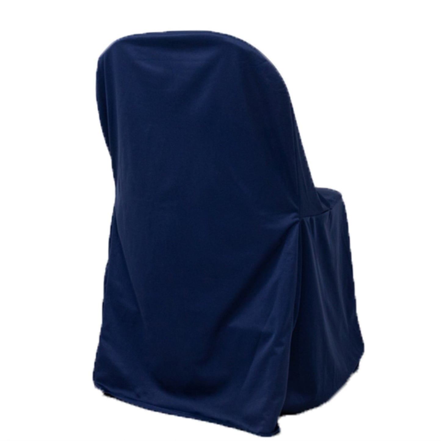 Scuba Stretch Folding Chair Cover Navy Blue - Wrinkle Free & Durable Slipcover