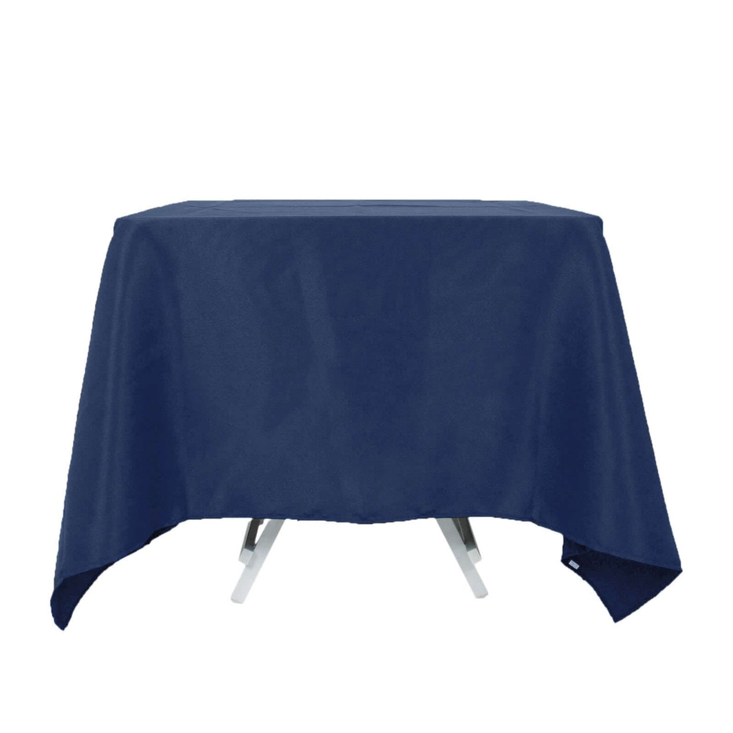 Premium Polyester Square Tablecloth 70"x70" Navy Blue 220GSM Wrinkle-Resistant Table Cover