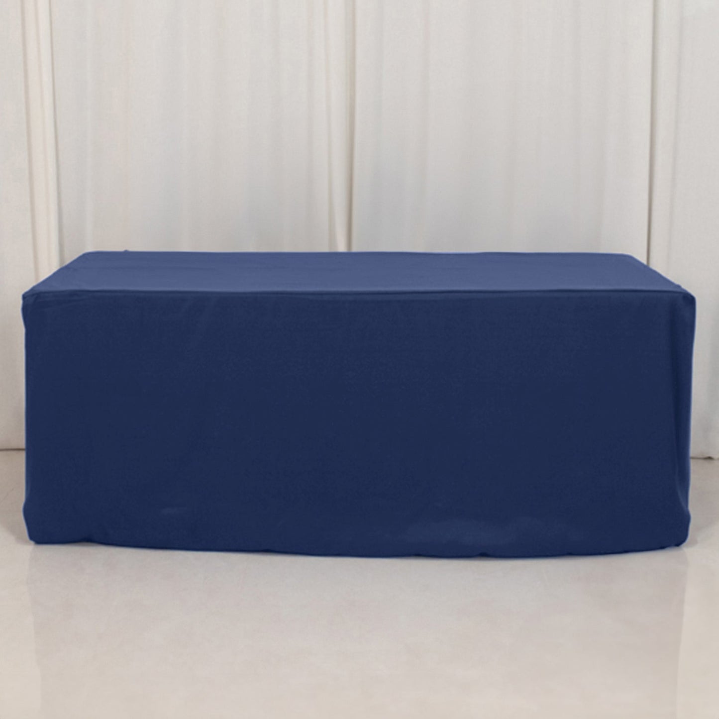Premium Polyester 6ft Rectangle Tablecloth Navy Blue Durable Fitted 220GSM Table Cover
