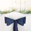 5 Pack Taffeta 6"x106" Chair Sashes Navy Blue Accordion Crinkle Texture - Stylish Decor for Weddings & Gatherings