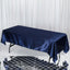 Satin Rectangular 60"x102" Tablecloth Navy Blue - Smooth and Lustrous Table Cover
