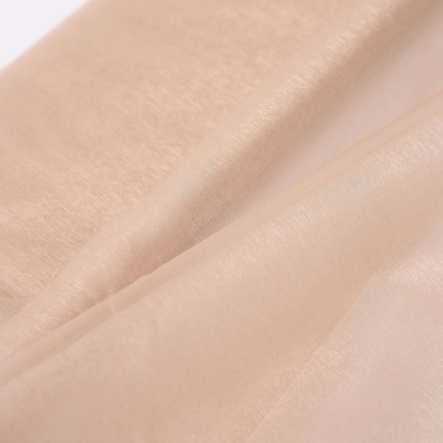 54"x10yd Nude Solid Sheer Chiffon Fabric Bolt, DIY Voile Drapery Fabric