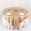 Satin 72"x72" Table Overlay Square Tablecloth Nude - Smooth Finish Table Cover