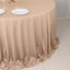 Scuba Round 132" Tablecloth Nude - Wrinkle Free & Stain Resistant Seamless Table Cover