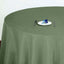 Polyester 120" Round Tablecloth Olive Green - Seamless Wrinkle-Resistant Table Cover