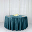 Premium Velvet 120" Round Tablecloth Peacock Teal - Reusable Soft & Seamless Table Cover