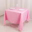 Premium Polyester Square Tablecloth 70"x70" Pink 220GSM Wrinkle-Resistant Table Cover