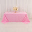 Premium Polyester 90"x132" Rectangle Tablecloth Pink - Seamless 220GSM Stain-Resistant Table Cover