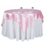 Satin 60"x60" Table Overlay Square Tablecloth Pink - Smooth Silky Touch Table Cover