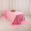 Scuba Rectangular 90"x156" Tablecloth Pink - Wrinkle Free, Stain Resistant & Seamless Table Cover