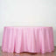 Polyester 132" Round Tablecloth Pink - Seamless Chic Table Cover