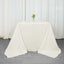 Premium Polyester Square Tablecloth 90"x90" Ivory 220GSM Wrinkle-Resistant Table Cover