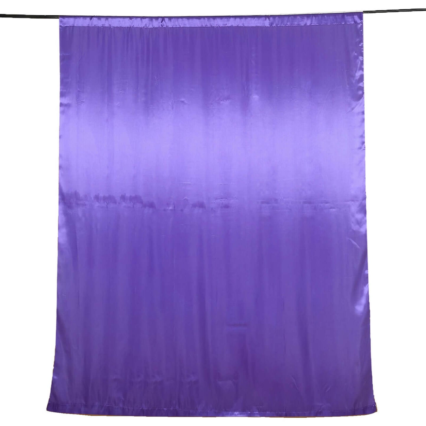 8ftx10ft Purple Satin Event Curtain Drapes, Backdrop Event Panel
