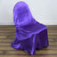 Satin Chair Cover Self-Tie Universal Design Purple - Durable Slip-On Cover for Folding, Dining, Banquet & Standard Chairs