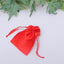 12 Pack 4"x6" Red Satin Drawstring Wedding Party Favor Gift Bags
