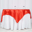 Satin 60"x60" Table Overlay Square Tablecloth Red - Smooth Silky Touch Table Cover