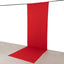 Red 4-Way Stretch Spandex Event Curtain Drapes, Wrinkle Free Backdrop Event Panel with Rod Pockets - 5ftx16ft