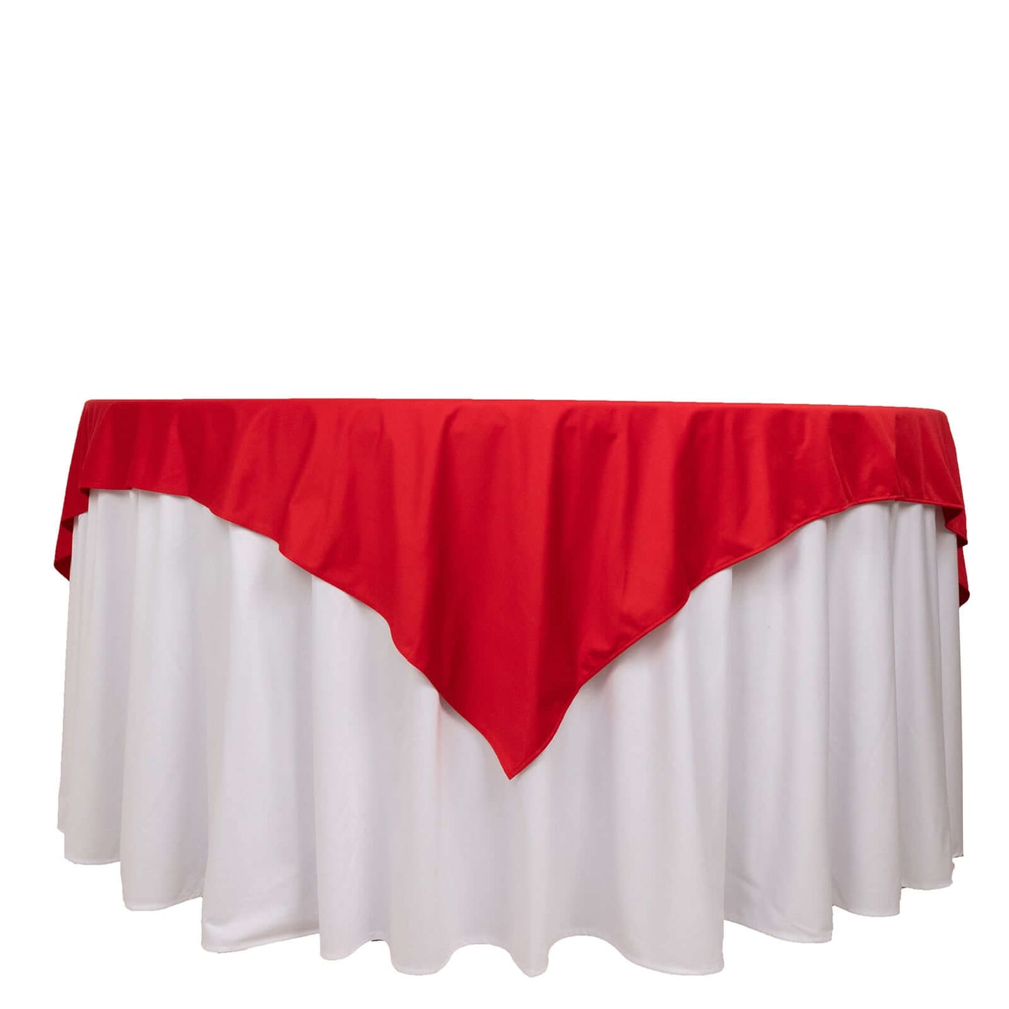 Scuba 70"x70" Table Overlay Square Tablecloth Red - Wrinkle Free & Stain Resistant Table Cover