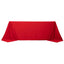 Scuba Rectangular 90"x132" Tablecloth Red - Wrinkle Free, Stain Resistant & Seamless Table Cover