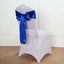 5 Pack Satin Chair Sashes Royal Blue - Durable Chair Bows with Shiny Finish 6"x106"