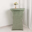 Crushed Velvet Spandex 30" Round Cocktail Table Cover Sage Green Smooth Highboy Tablecloth
