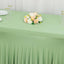 Spandex Rectangle 72"x30" Table Skirt Sage Green with Wavy Skirt-Like Effect Table Cover
