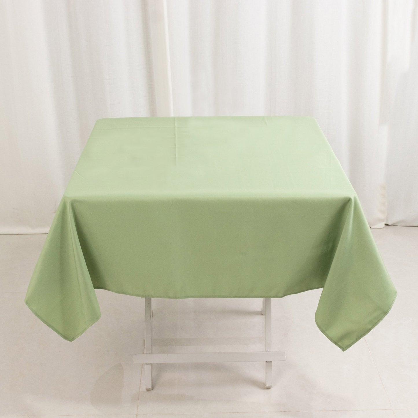 Premium Polyester 54"x54" Square Tablecloth Sage Green - Stain and Wrinkle-Resistant 220GSM Table Cover