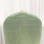 Crinkle Crushed Taffeta Chair Cover for Banquet Chairs Sage Green - Reusable Slipcover