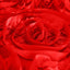 Satin 90"x132" Rectangle Tablecloth Red - Grandiose 3D Rosette Seamless Table Cover