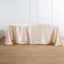 Satin Rectangular 90"x156" Tablecloth Beige - Seamless Table Cover