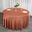 Satin 120" Round Tablecloth Terracotta (Rust) - Stylish Seamless Table Cover