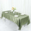 Satin Rectangular 60"x102" Tablecloth Dusty Sage Green - Smooth and Lustrous Table Cover