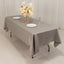 Lamour Satin 60"x102" Rectangle Tablecloth Silver - Durable & Silky Soft Feel Table Cover