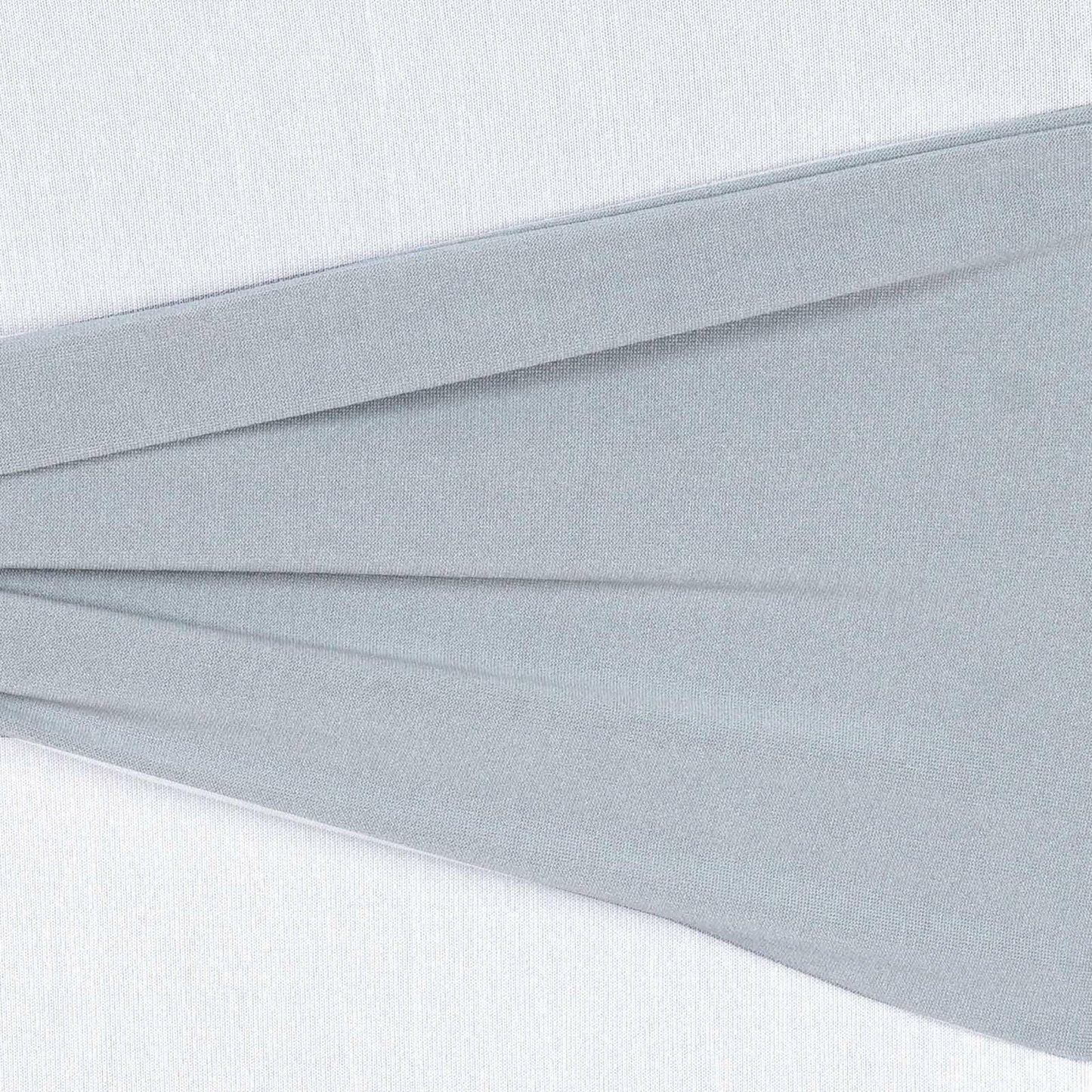 5 Pack Stretch Spandex Chair Sashes Silver - Fitted Finish Two Ply Heavy Duty Chair Bands 5"x12"