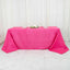 Taffeta 90"x132" Rectangle Tablecloth Fuchsia - Seamless Accordion Crinkle Table Cover