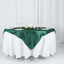 Satin 60"x60" Table Overlay Square Tablecloth Hunter Emerald Green - Smooth Silky Touch Table Cover