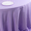 Premium Polyester 132" Round Tablecloth Lavender Lilac - Seamless 220GSM Wrinkle-Resistant Table Cover