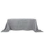 Taffeta 90"x132" Rectangle Tablecloth Silver - Seamless Accordion Crinkle Table Cover