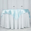 Satin 60"x60" Table Overlay Square Tablecloth Light Blue - Smooth Silky Touch Table Cover